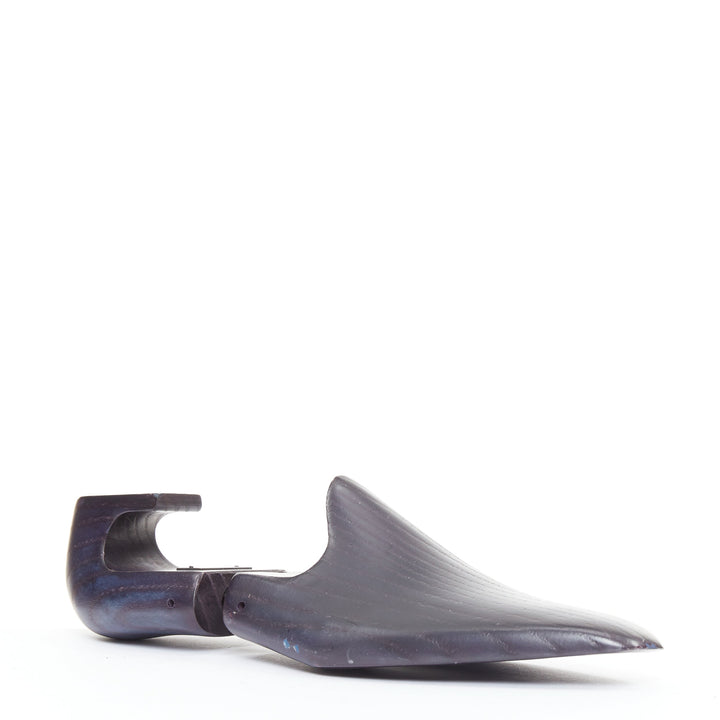 BERLUTI dark blue wooden carved logo shoe tree shape holder UK7 EU41