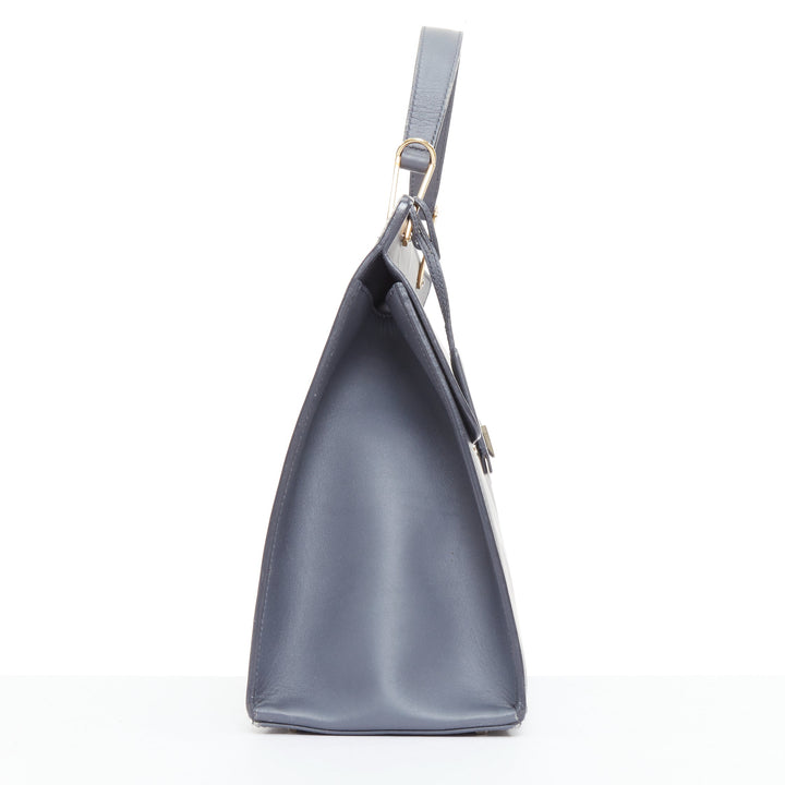 BALENCIAGA Le Dix Cartable Medium grey mix hardware structured top flap bag