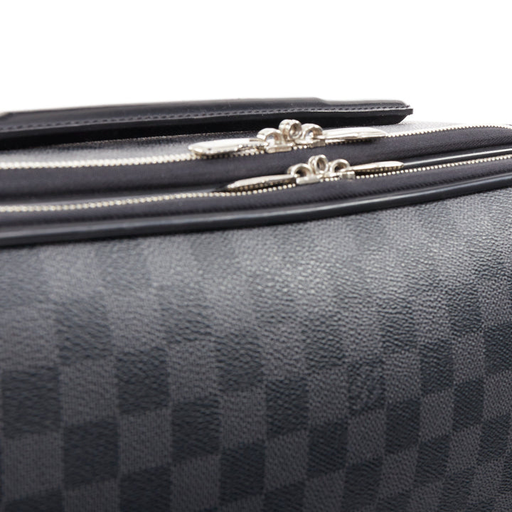 LOUIS VUITTON Damier Graphite Pegase Legere 55 black grey canvas luggage