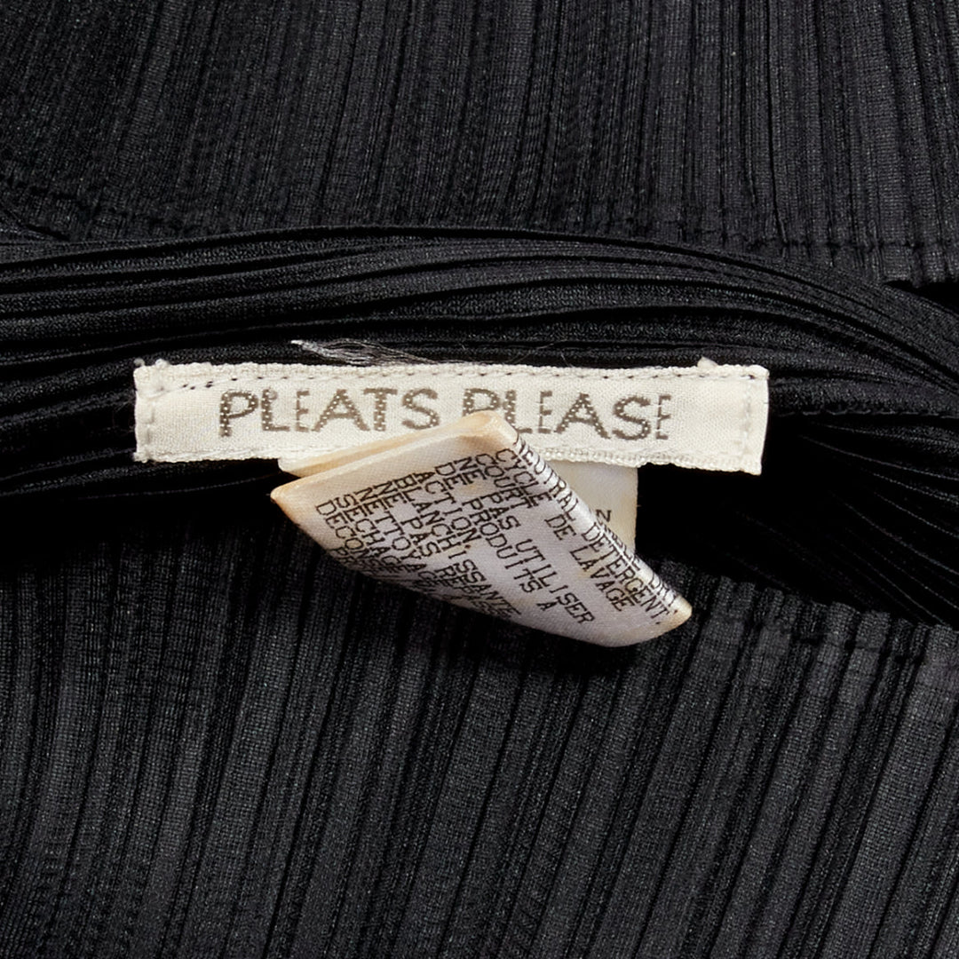 ISSEY MIYAKE Pleats Please Vintage black plisse round neck tank top JP3 L