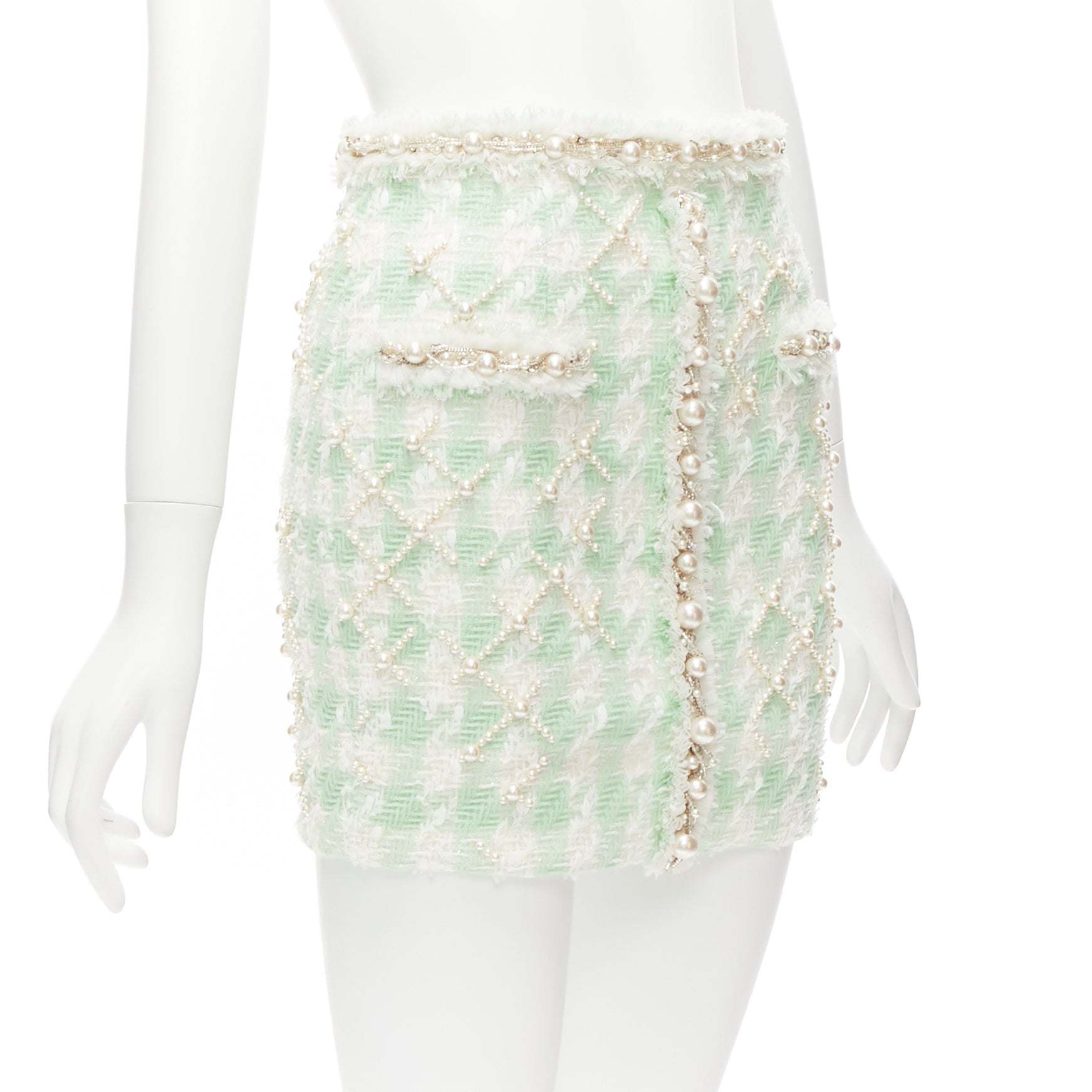 ワンピース BALMAIN Women Mid Skirts DF1R8053KG59UIH GREEN Mariabella Dress