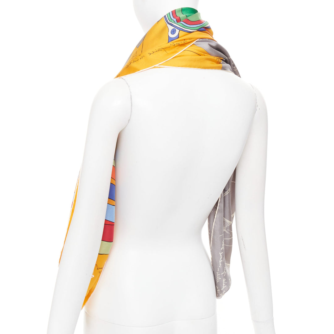 HERMES Della Cavalleria Favolosa 140 Virginie Jamin Split Pegasus silk scarf