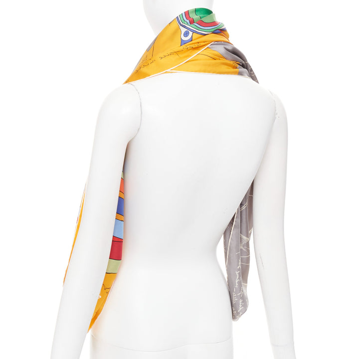 HERMES Della Cavalleria Favolosa 140 Virginie Jamin Split Pegasus silk scarf