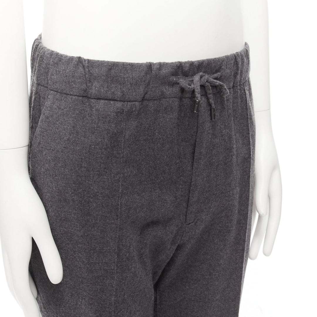 FENDI 100% virgin wool grey drawstring waistband casual dress trousers IT46 S