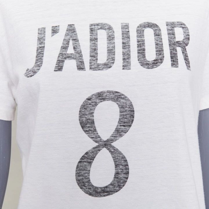 DIOR J'Adior 8 off white  linen grey printed logo CD bee logo tshirt