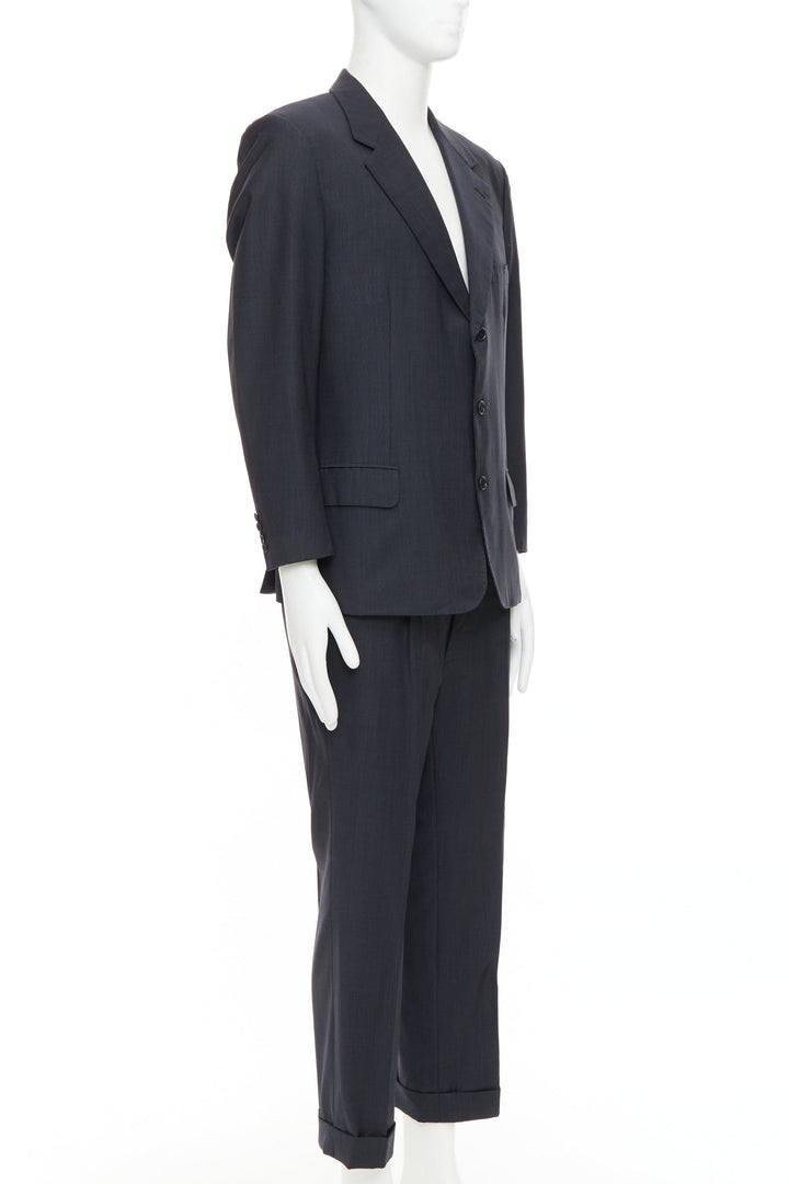 BRIONI Cesare navy pinstripe wool blazer suit set IT52 XL
