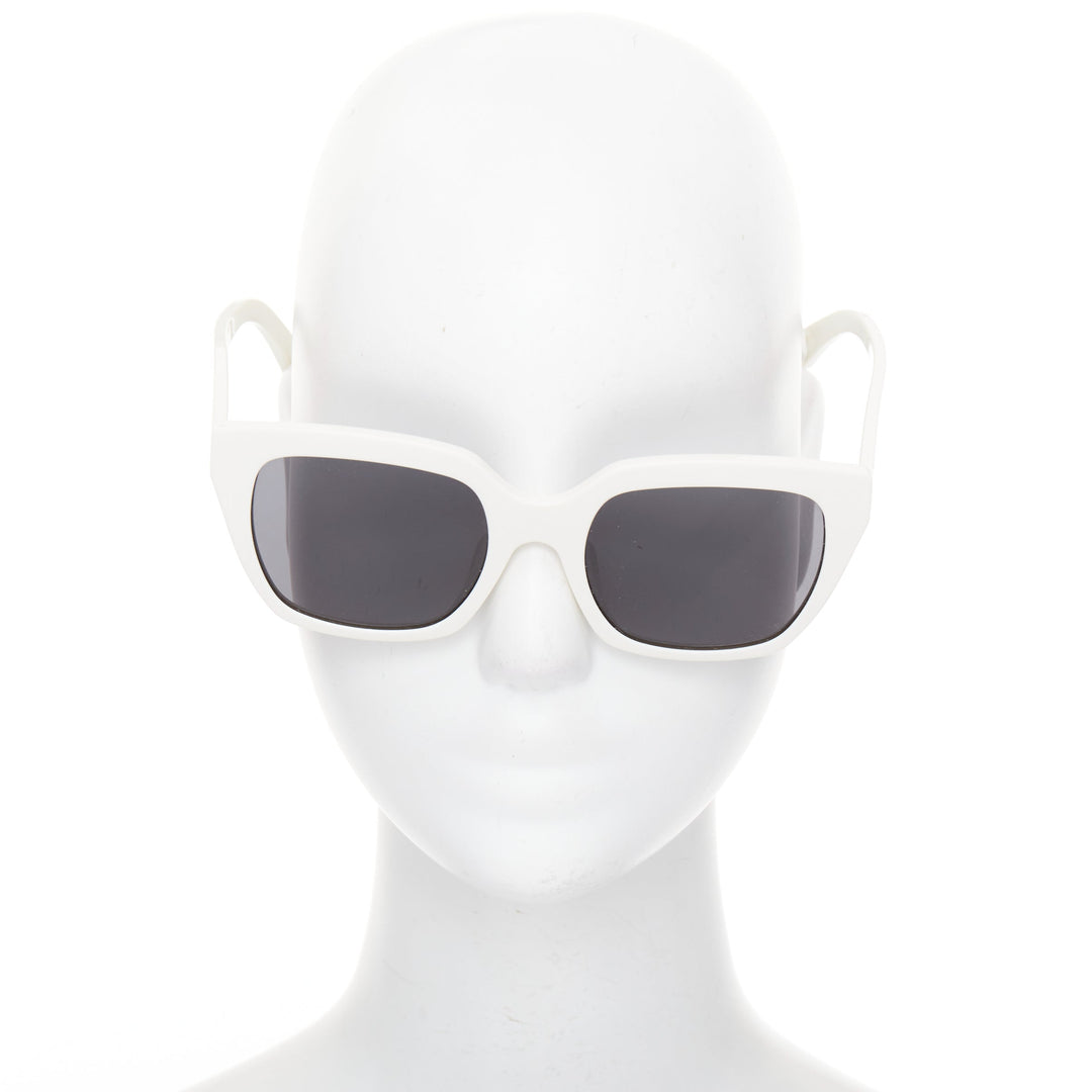 CELINE CL40198F Monochroms white black oversized square frame acetate sunglasses