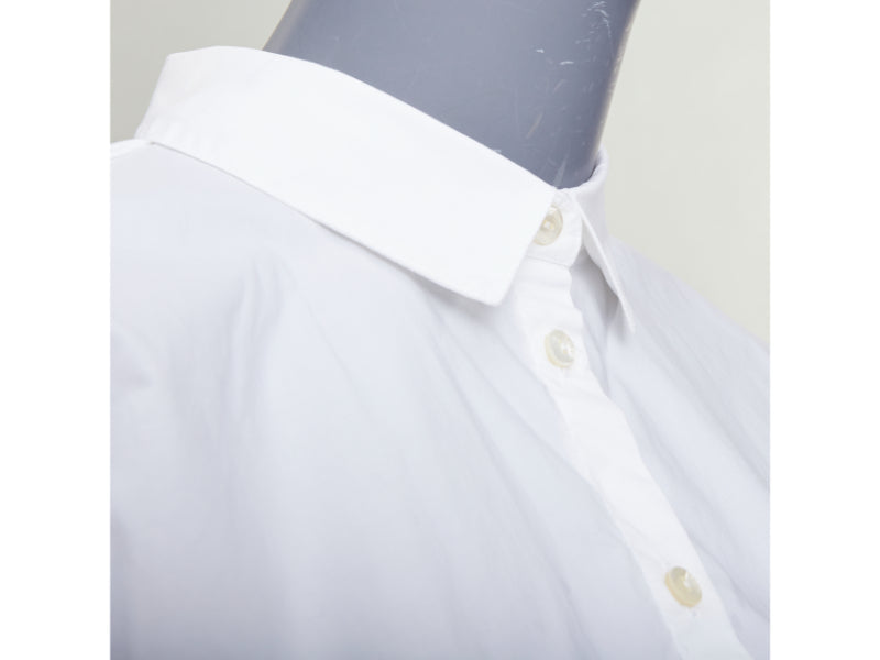 CHRISTIAN DIOR KIDS white cotton blend black bee embroidered crop shirt 12Y XS