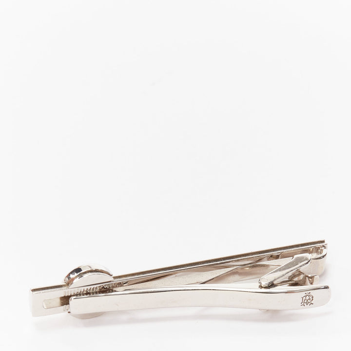 ALFRED DUNHILL 925 sterling silver AD crest logo single tie clip
