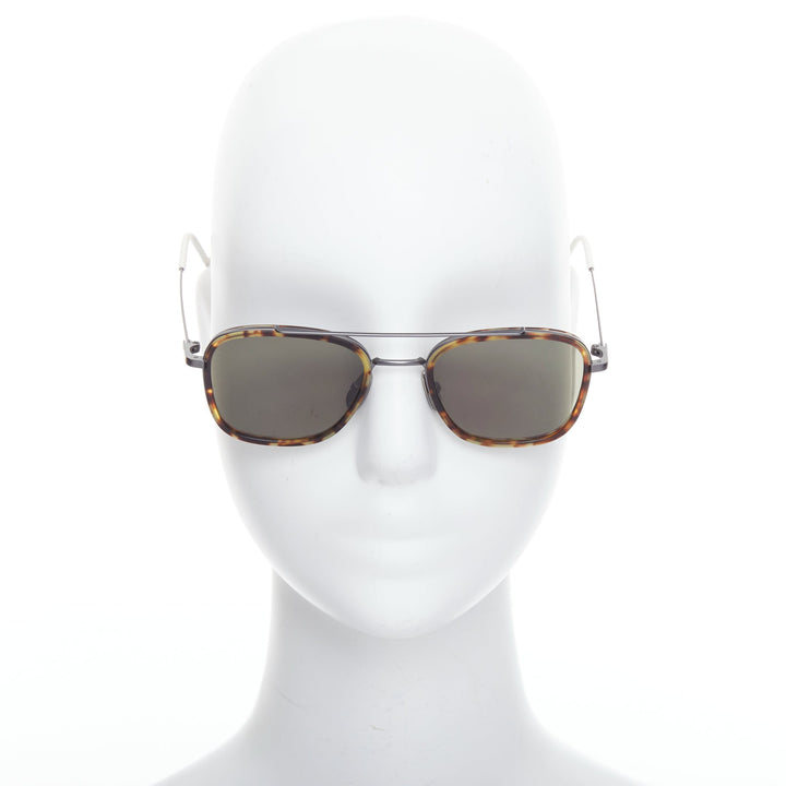 THOM BROWNE TB800C turquoise squarish frames flat sunglasses