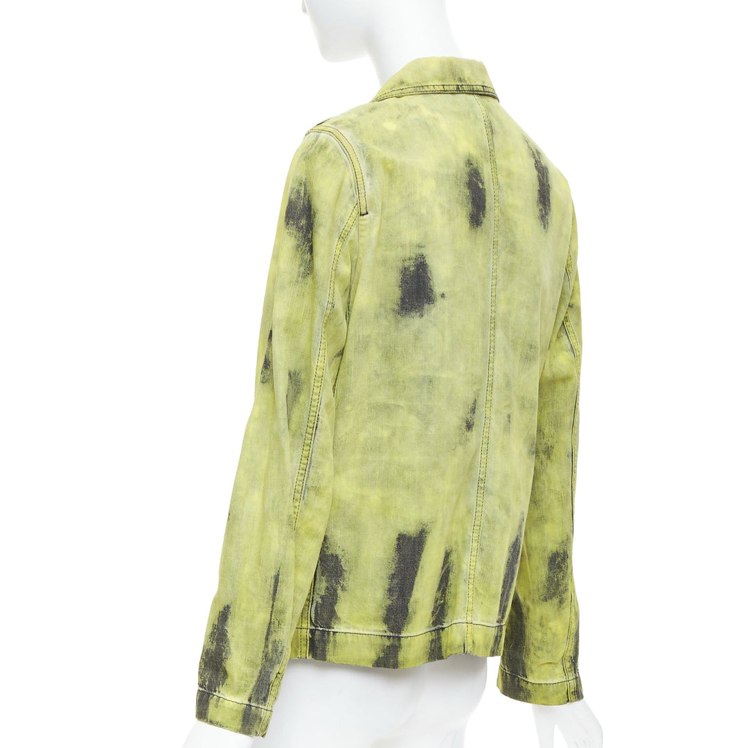 CHRISTIAN DIOR 2020 green acid wash tie dye CD overshirt jacket FR38 M