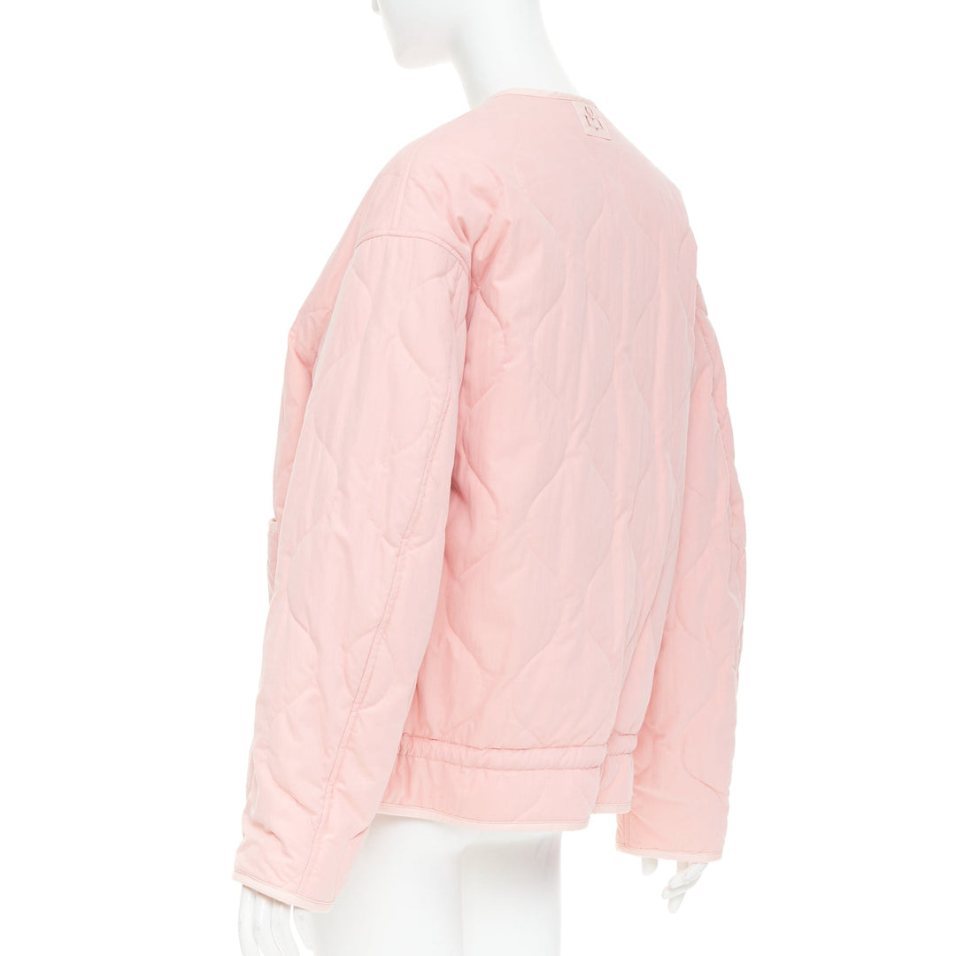 ISABEL MARANT Etoile Gretel light pink recycled cotton peplum padded coat FR36 S