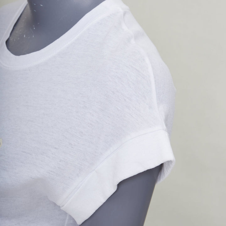GUCCI L'Aveugle Par Amour white butterfly embroidered tshirt XS