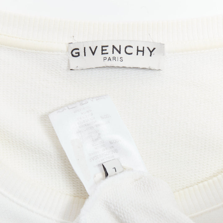 Male mannequin wearing Givenchy Cream Cotton Men Sweater in Size  L | Available at JHROP