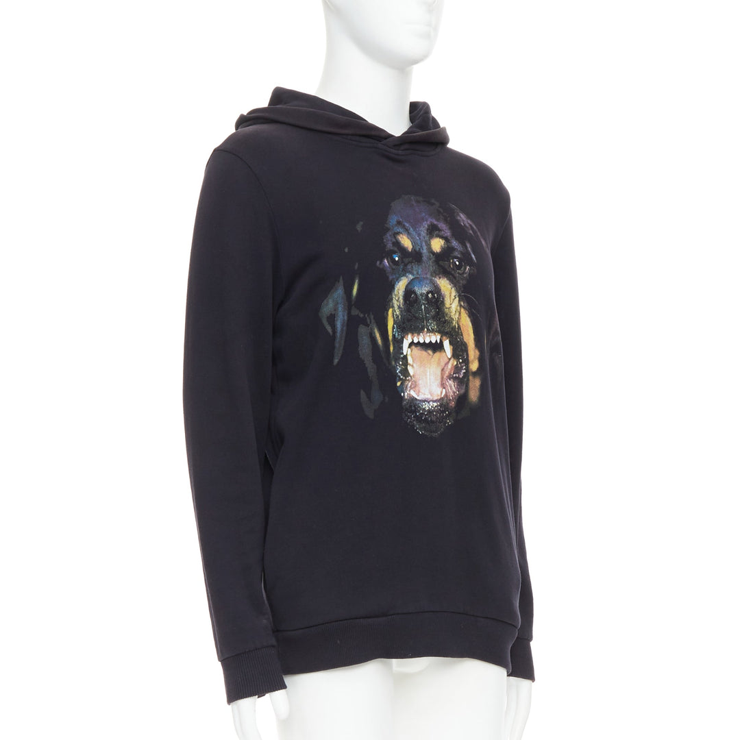 GIVENCHY Riccardo Tisci 2012 Rottweiler cotton hoodie sweatshirt XS