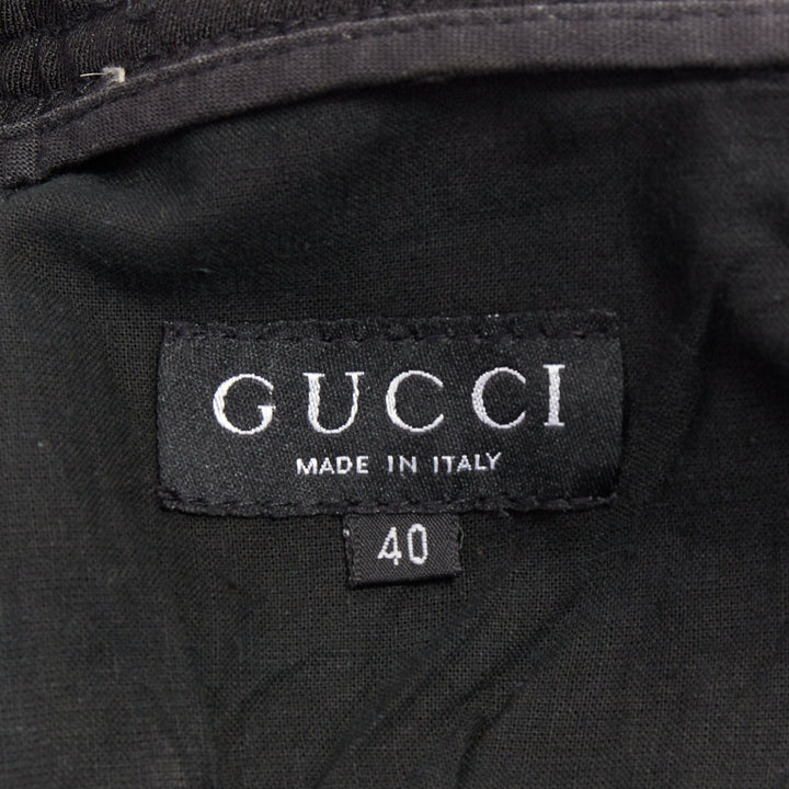 GUCCI Tom Ford mid waist topstitched pockets minimal flare pants IT40 S