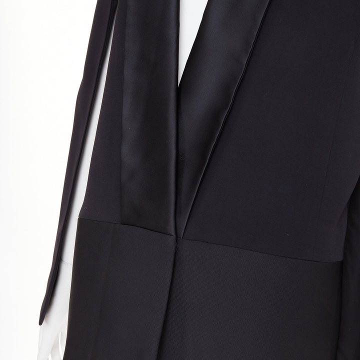 VICTORIA BECKHAM No.13 Runway black silk wool blend cape jacket UK8 S