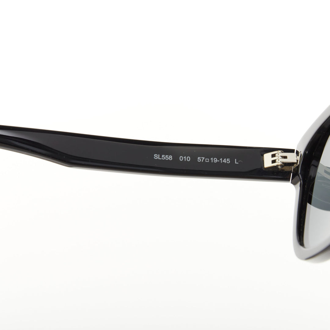 SAINT LAURENT 2022 SL558 black bold square glossy acetate sunglasses shades