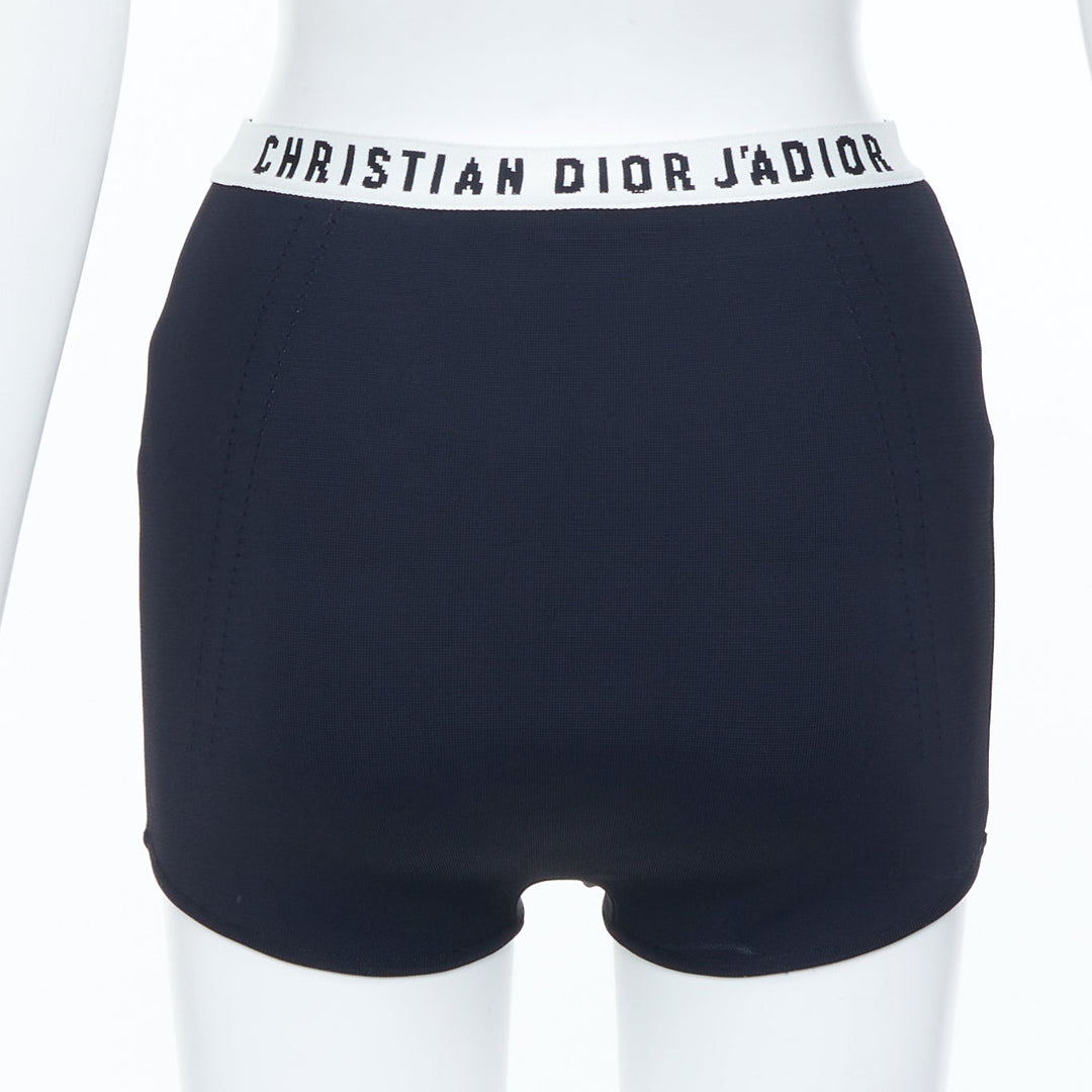 CHRISTIAN DIOR 2017 J'Adior black knit elasticated waistband brief shorts FR38 M