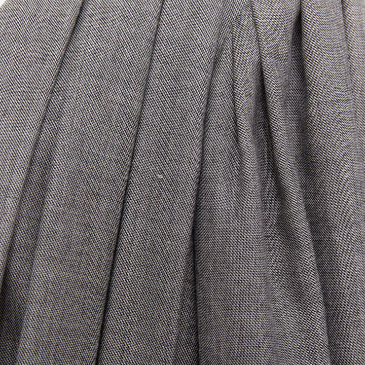 LOUIS VUITTON 2023 Runway grey pleated balloon sleeves power shoulder jacket