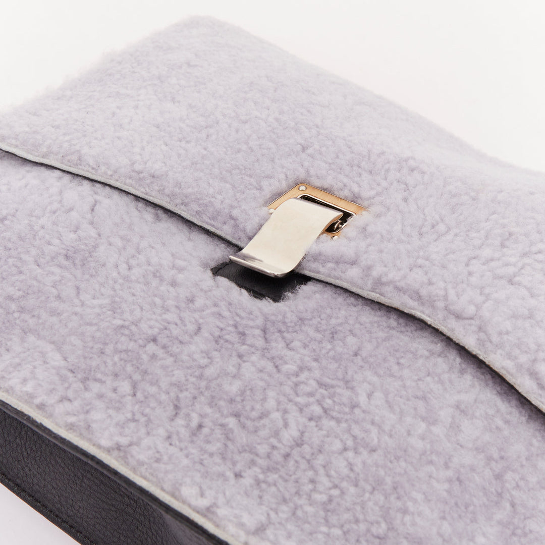 PROENZA SCHOULER 2013 Runway Lunch lilac purple shearling envelop clutch bag