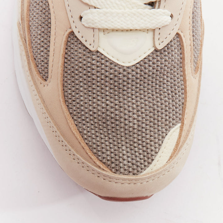 LORO PIANA New Balance 990V6 MiUSA Raw Cashew Limited beige patch sneakers US8.5
