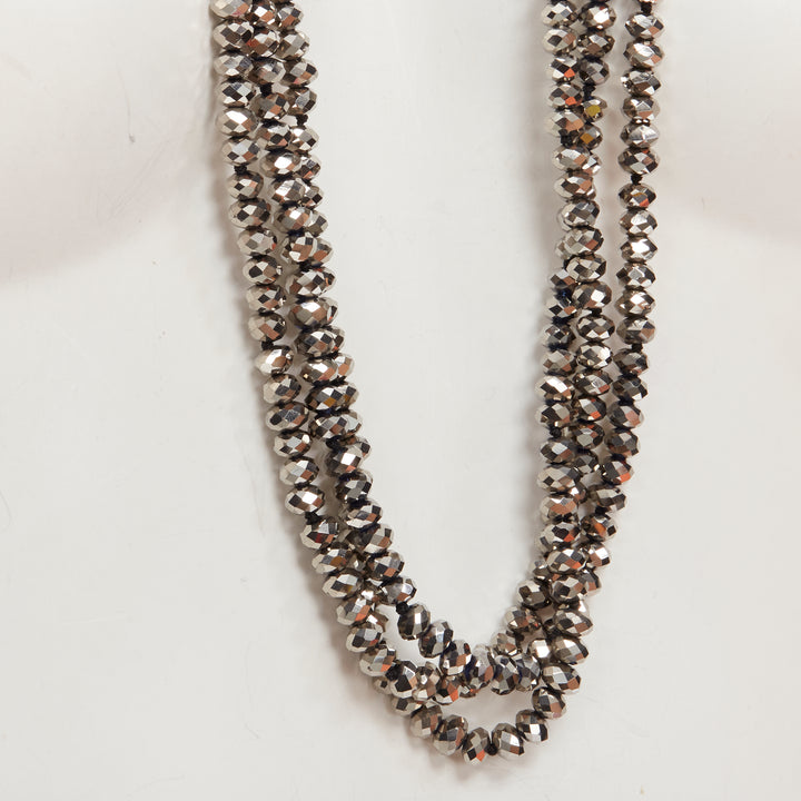 Female mannequin wearing Kenneth Jay Lane Silver Metal Women Jewelry Necklace in Size  | Available at JHROP