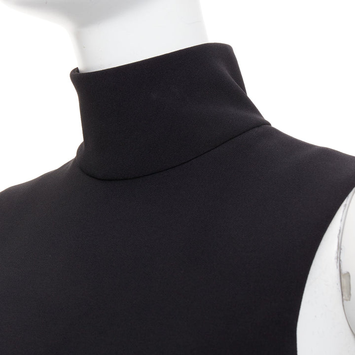 rare ALEXANDRE VAUTHIER COUTURE SS2025 Runway black taffeta train high low top