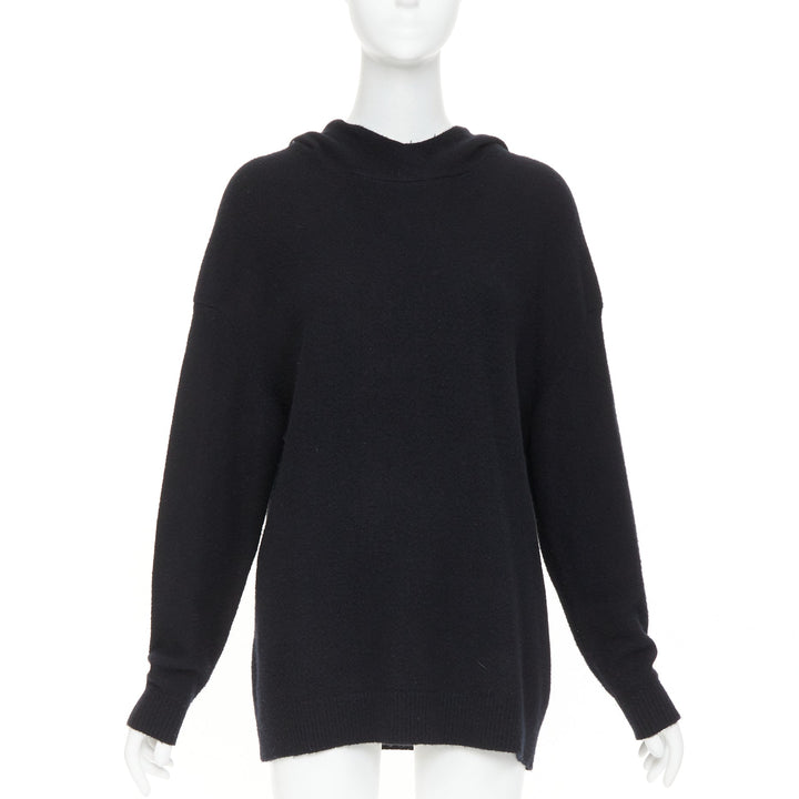 CHRISTIAN DIOR J'Adior 8 100% cashmere print back hood oversized sweater FR34 XS