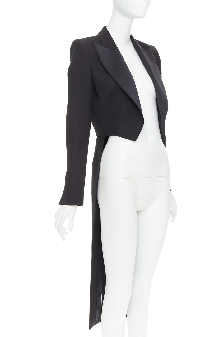 ALEXANDRE VAUTHIER COUTURE SS2020 Runway Queue De Pie satin tailcoat blazer