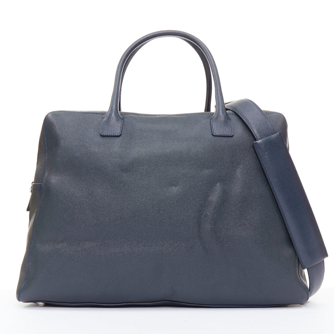 CHANEL 2012 Neo Executive Bowling Overnighter Duffle black leather travel bag