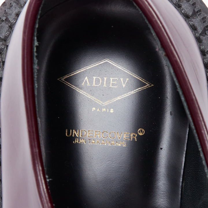 UNDERCOVER ADIEU 2018 Derby burgundy chunky platform creepers EU38