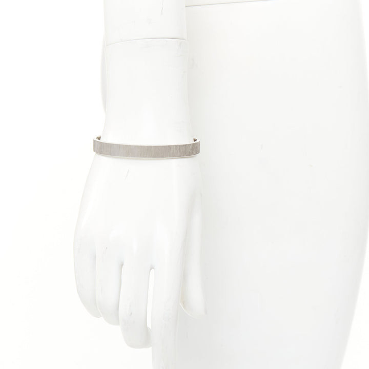 BUCCELLATI Macri Classica hand engraved rigato 18k white gold open cuff bangle