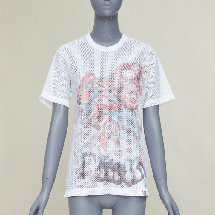 COMME DES GARCONS HOMME PLUS SS2018 Mona Luison graphic print mesh tshirt S