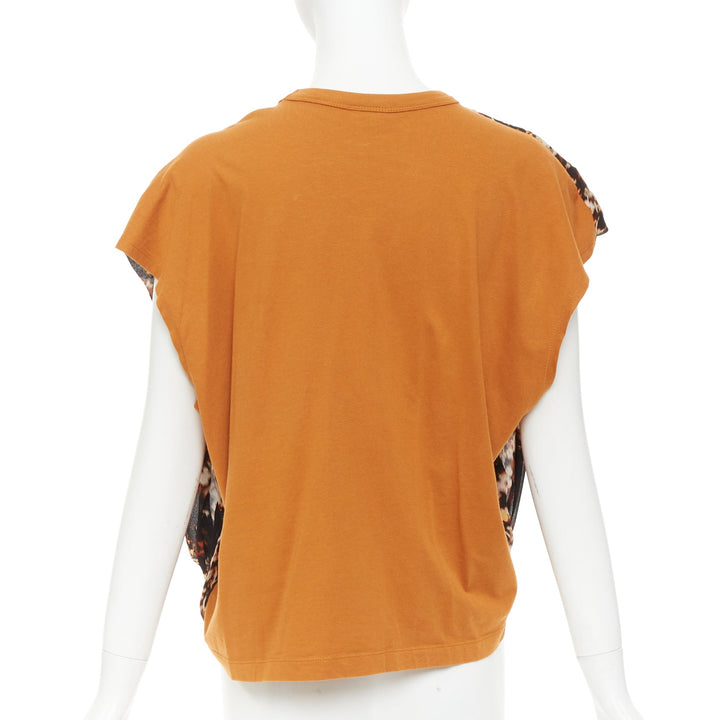 DRIES VAN NOTEN 2021 Hernet brown black cotton blurry floral cap sweater S