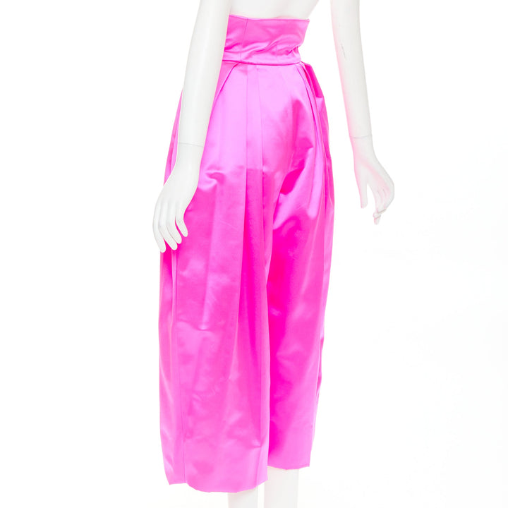 ALEXANDRE VAUTHIER SS2021 pink high waisted tulle structured puffy harem pants