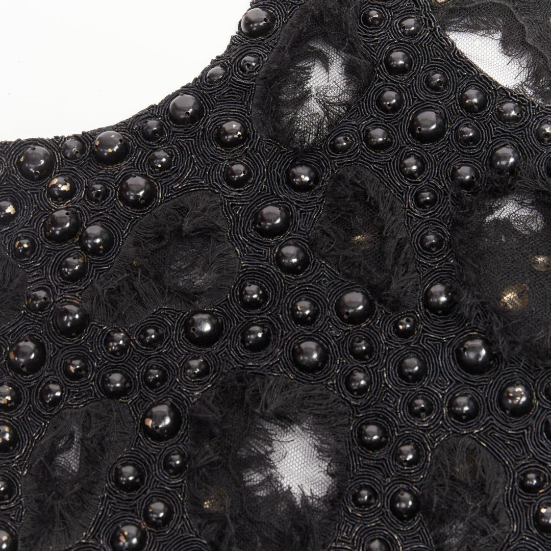 LOUIS VUITTON 2024 Runway beaded sequin tulle distressed cutout dress Zendaya