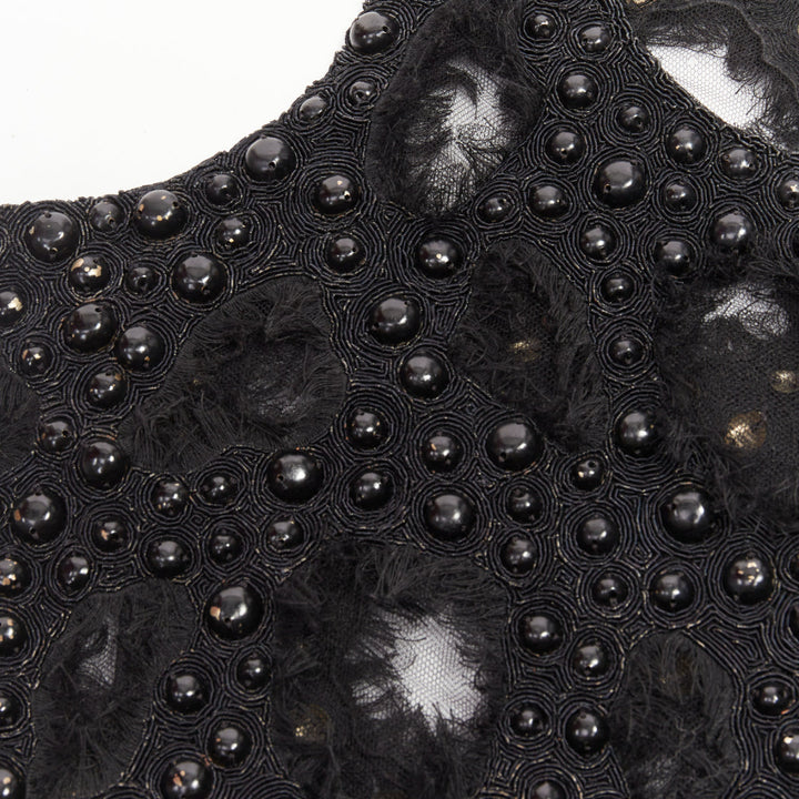 LOUIS VUITTON 2024 Runway beaded sequin tulle distressed cutout dress Zendaya