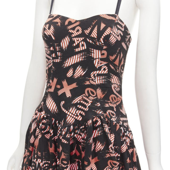 JEREMY SCOTT orange X-ray New York City Names strappy mini dress