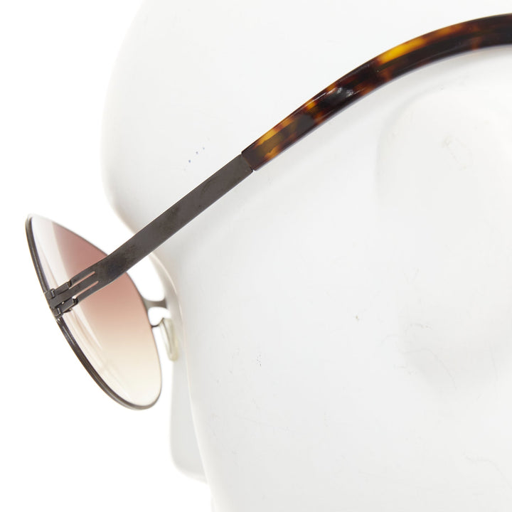IC BERLIN Tres Chic Mercredi brown gradient lens butterfly metal sunglasses
