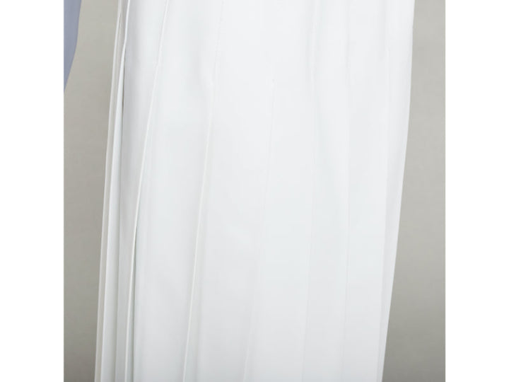 COMME DES GARCONS Homme Plus 2018 white PU cowhide trimmed pleated kilt skirt S