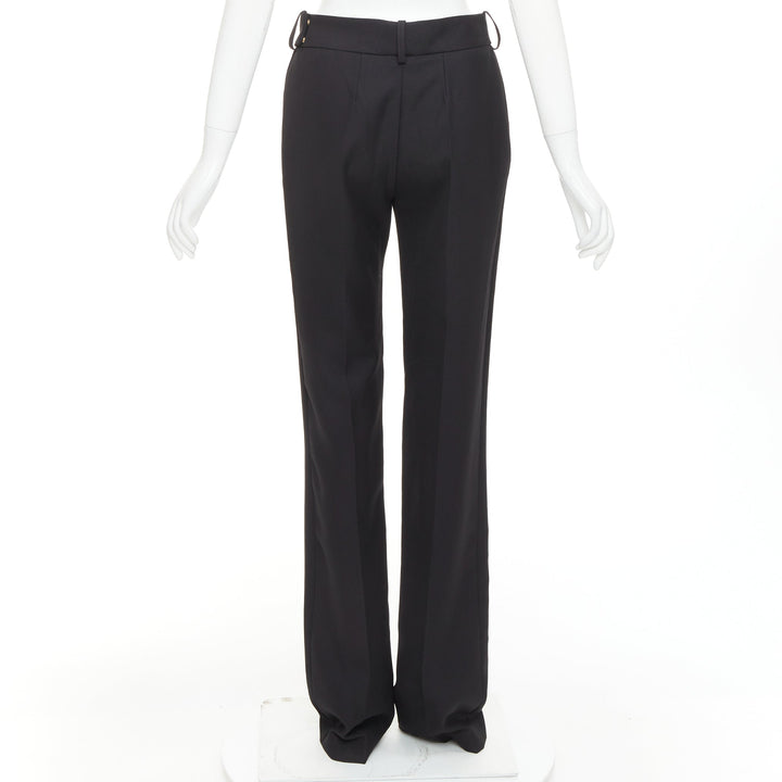 ALEXANDRE VAUTHIER COUTURE SS2025 black darted back straight leg trousers pants