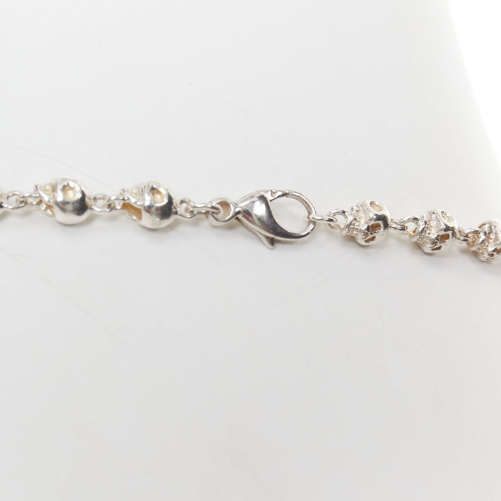 SHIPTON AND CO 925 Sterling Silver skull chain punk gothic necklace