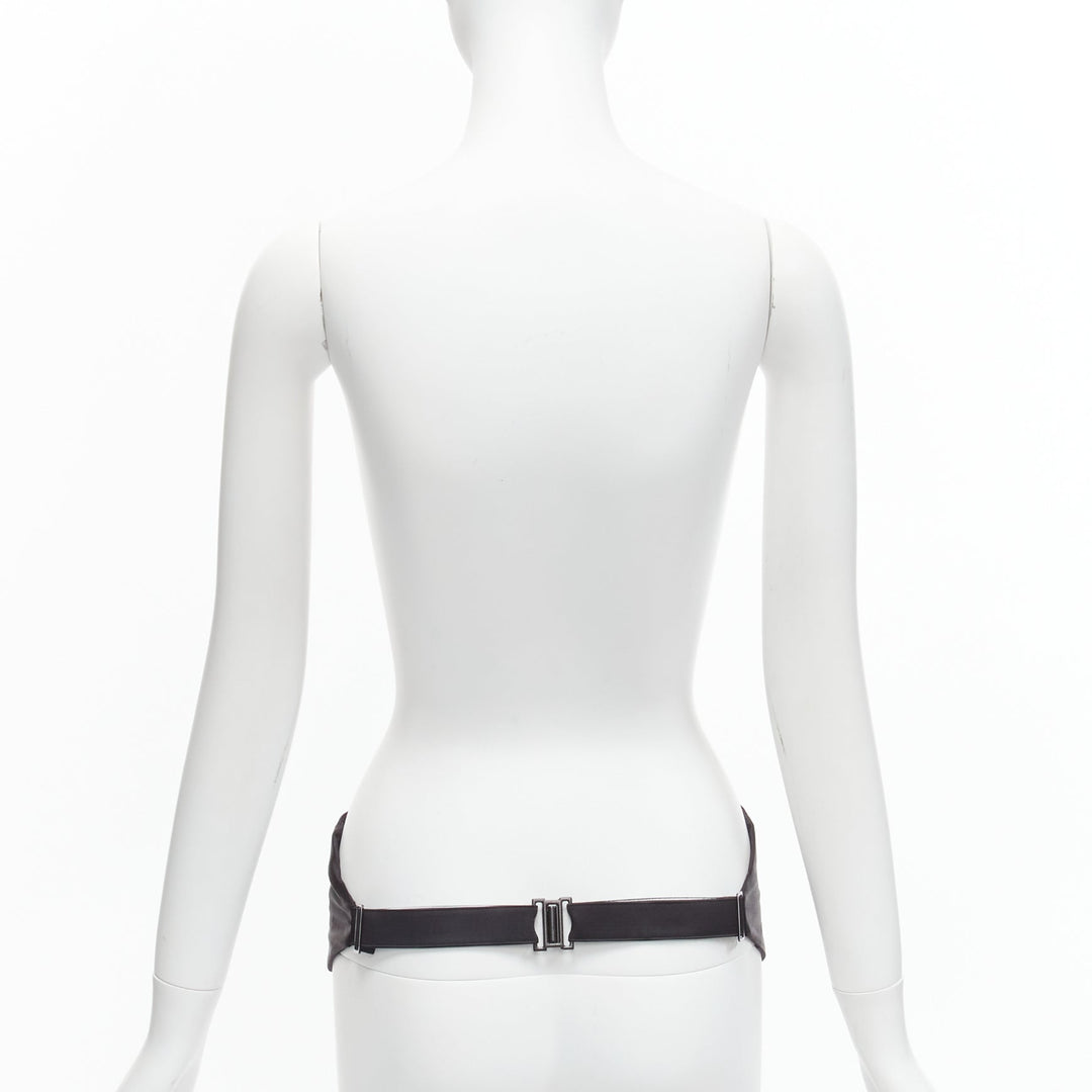 MAISON MARGIELA 2011 black 100% silk cumberband elastic belt