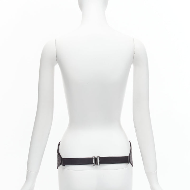 MAISON MARGIELA 2011 black 100% silk cumberband elastic belt