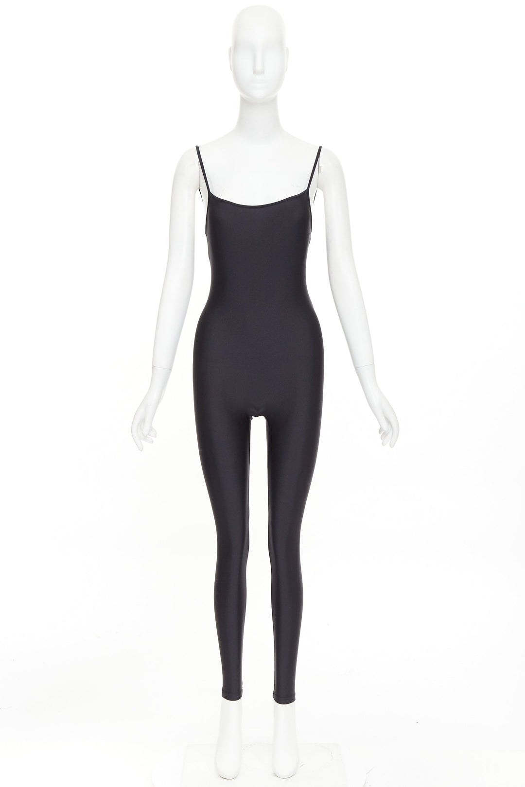 BALENCIAGA Demna 2022 black lycra second skin catsuit FR36 S Kim Kar