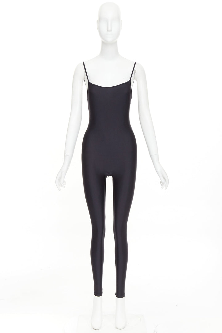 BALENCIAGA Demna 2022 black lycra second skin catsuit FR36 S Kim Kar