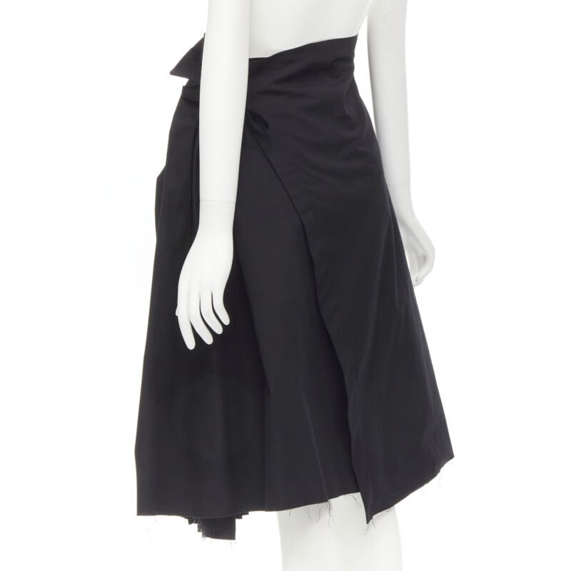 JUNYA WATANABE 1998 Runway Vintage black Madame Grey draped pleat skirt