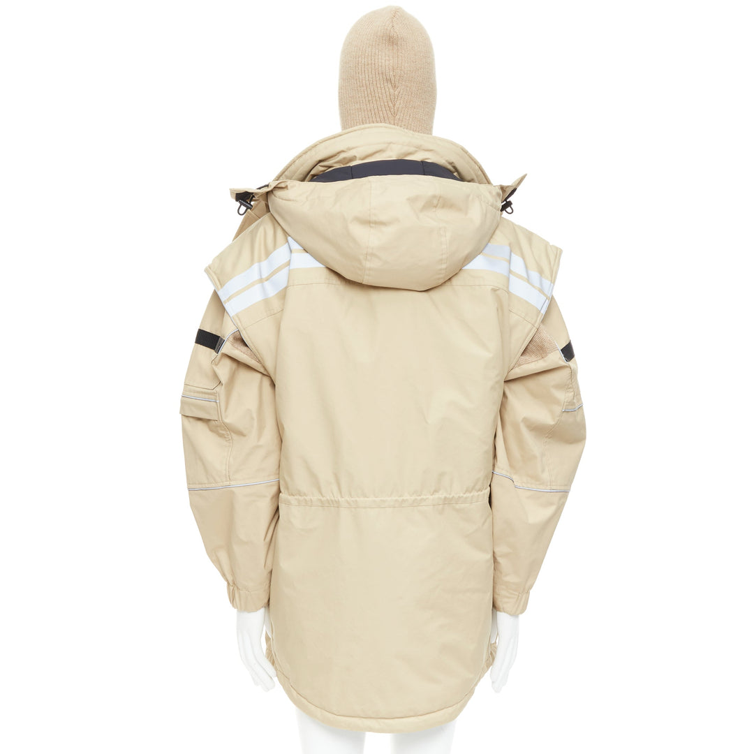 BALENCIAGA Demna 2018 Runway Twinset oversized convertible parka coat FR46 XS