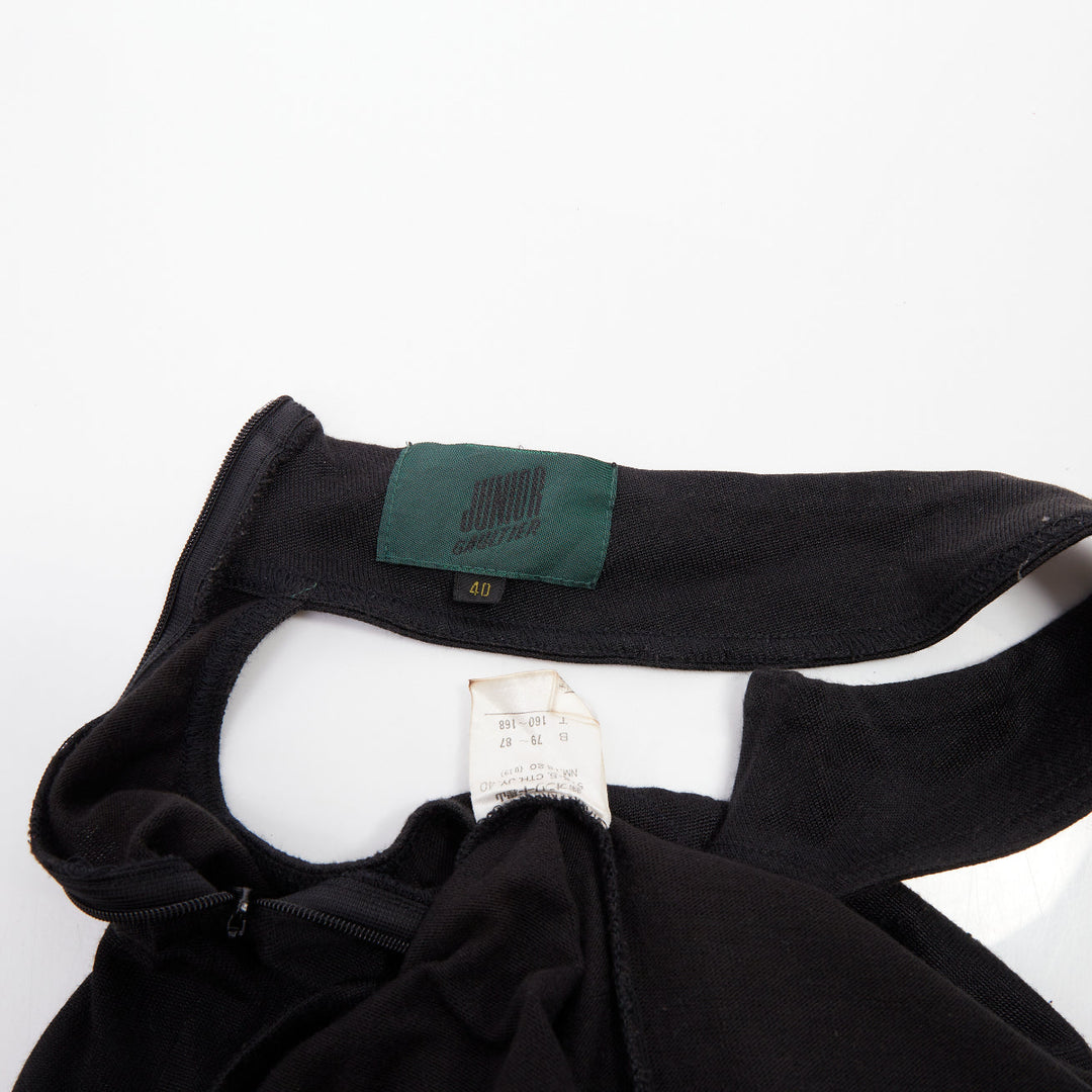 JEAN PAUL GAULTIER Vintage Junior black scoop neck choker cutout top IT40 S